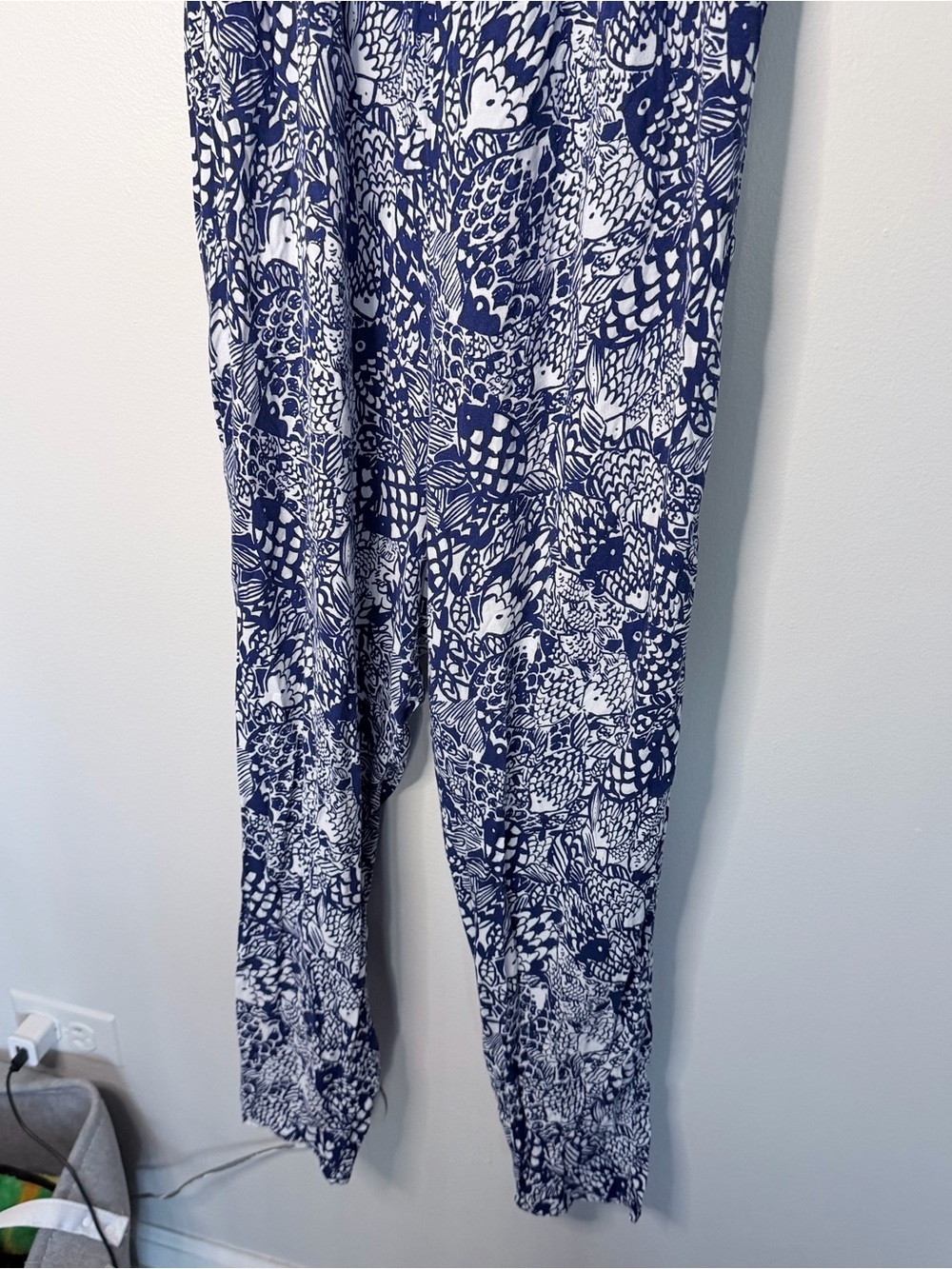 Lilly Pulitzer for Target Navy & White Printed Wide-Leg Jumpsuit Nautical - Picture 11 of 11